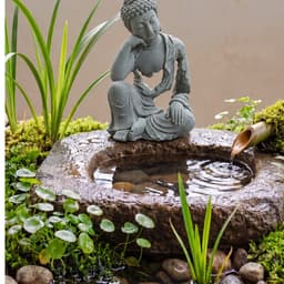 Tượng Hư Không Thiền Phật an nhiên đá sa thạch ST0376 - Tượng phật tĩnh tâm tạo hình rỗng 4
