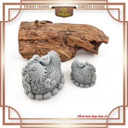 Tượng gà vàng ấp trứng đá sa thạch 6