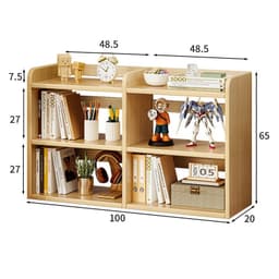 Kệ sách gỗ để bàn học Lux Furni trang trí góc làm việc sắp xếp gọn gàng chất liệu gỗ MDF - Lux17 8