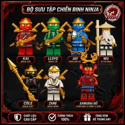 [IN LƯNG] Mô Hình Nhân Vật Kỷ Niệm 15 Năm Ninjago-Lắp Ghép Minifigures Ninjago 15th 1