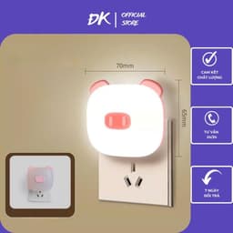 Đèn Ngủ Cảm Biến Ánh Sáng Hình Heo Gia Dụng ĐK VOICON-[SS67] 2