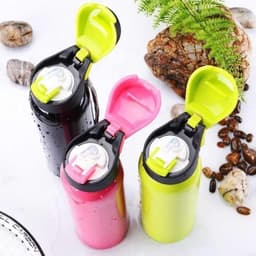 Bình Nước Xe Đạp 500ML Thép Không Gỉ 304, Cốc Giữ Nhiệt Hai Lớp, Ống Hút Tiện Dụng, An Toàn Không BPA, VOICON-[LA88] 9