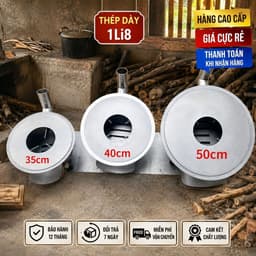 [Hàng Loại 1] Bếp củi đa năng - bếp đun củi thông minh không khói không đen nồi có ống khói + khay đỡ, tấm chống đen 1