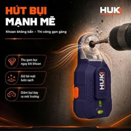 1 Bộ Thu Bụi Khoan 4V HUKAN (Gen3) G3-LDC04 | Hút Bụi Khi Khoan | Lực Hút 13kg | Sạc Type-C 3