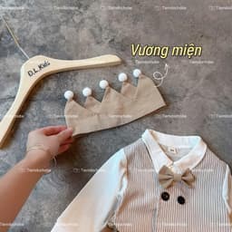 Body Suit Dài Tay Kèm Vương Miện Đeo Cho Bé Mùa Thu 5-12kg - Thiết Kế Ấm Áp Và Phong Cách 7