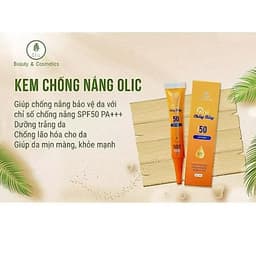 Kem chống nắng Olic cao cấp chính hãng chỉ số chống nắng  SPF 50 PA+++, Dưỡng trắng da, Chống lão hóa, myphamhanhluan 4