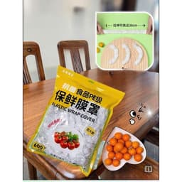 Túi 600 Cái Màng Bọc Thực Phẩm Size Lớn, Treo Tường Dạng Rút Tiện Lợi, Có Chun Co Dãn Đa Chiều Siêu Dai,  VOICON-[TTA11] 2