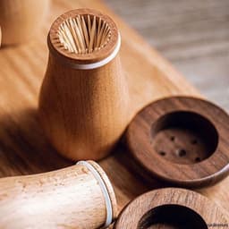 Hộp Đựng Tăm Gỗ Sồi Đầu Nấm Đáng Yêu Phong Cách Truyền Thống Trung Quốc Chất  Cao Cấp Kích Thước 9x4.5x4cm VOICON-[DA66] 6