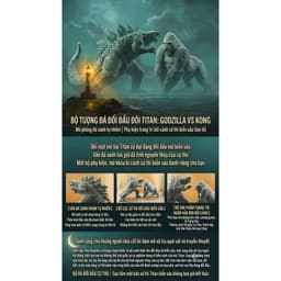 Tượng đá sa thạch Godzilla vs Kingkong đá sa thạch - Tượng deco, trang trí tiểu cảnh, bán cạn, terrarium 2