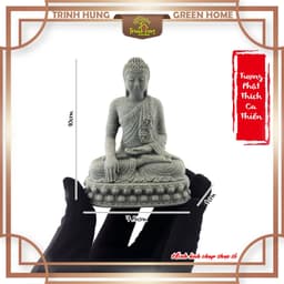 Tượng phật thích ca thiền đài sen đá sa thạch ST0304 - Tượng Deco, trang trí, trưng bày, tiểu cảnh, bán cạn, terrarium 2