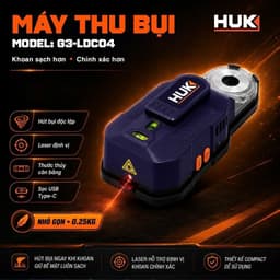 1 Bộ Thu Bụi Khoan 4V HUKAN (Gen3) G3-LDC04 | Hút Bụi Khi Khoan | Lực Hút 13kg | Sạc Type-C 5