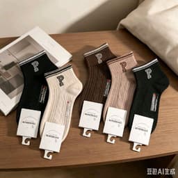 ​Tất Nữ Cổ Ngắn Trắng Viền Cầu Vồng Nicely (Combo 10 Đôi) - Vớ Nữ Cotton Co Giãn 4 Chiều Mềm Mại 4