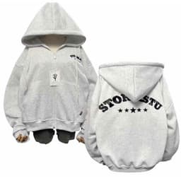 [ RẺ VÔ ĐỊCH ] Áo Khoác Nỉ Hoodie Zip In Nổi STORMSTU Form Freesize Nam Nữ Chất Nỉ Bông Mịn Đẹp-thoitrang2k 4