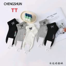 Tất Cổ Ngắn Nữ Viền Bèo Thêu Nơ Hàn Quốc - Set 10 Đôi Vớ Nữ Cotton Co Giãn Thoáng Mát 3