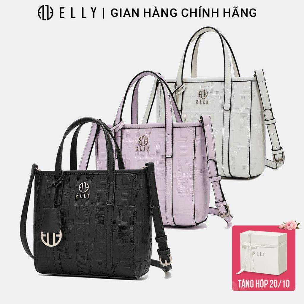 [Tặng hộp 20.10] Túi xách nữ thời trang ELLY EL338 tote bag da tổng hợp cao cấp chính hãng