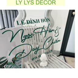 Bộ Tên Cô Dâu Chú Rể Decal Dán Mành Tre Trang Trí Gia Tiên Đám Cưới LY LYS DECOR 6