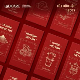 Bao lì xì Tết xuân Đinh Mùi 2027 bộ Ta Tìm Tết Ta, Tết Là độc quyền thiết kế LADIACRE, giấy C150 cao cấp cán mịn 4