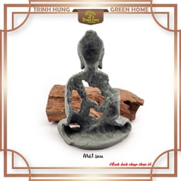 Tượng Hư Không Thiền Phật xúc địa thủ ấn đá sa thạch ST0377 - Tượng phật deco, trang trí 5