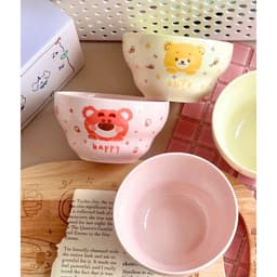 Set 4 Bát Kèm 4 Thìa Hoạ Tiết Gấu Xinh Xỉu kho 6366 7