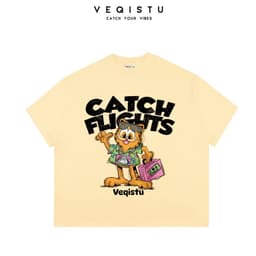 Áo Thun BOXY Local Brand VEQISTU "Con Mèo", Áo Thun Boxy Form Rộng Unisex 250Gsm 100% Cotton 7