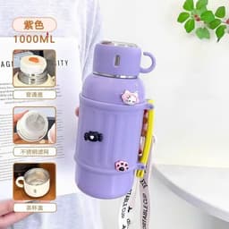 Bình Giữ Nhiệt Nóng Lạnh Inox 316 Dung Tích 800-1000ML Kèm Cốc Có Quai Xách Tiện Lợi Giữ Nhiệt 8-10 Giờ VOICON-[LA88] 9