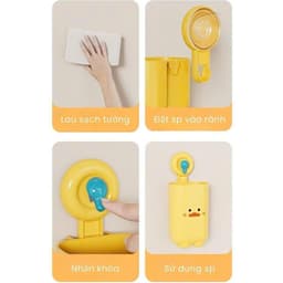 Hộp Đựng Đũa Muỗng Treo Tường Nhựa ABS Cao Cấp Thoáng Khí Ngăn Ẩm Mốc Ống Đựng Đũa Chống Bụi Tích Hợp Móc VOICON-TTA11 6