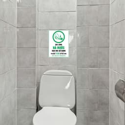 [Hỏa Tốc] Decal Dán Nhắc Nhở "Vui Lòng Xả Nước Sau Khi Sử Dụng - Please Flush After Use" Chống Thấm Nước Tối Ưu 3