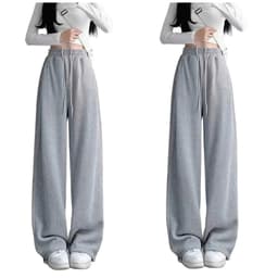 [ Rẻ Vô Địch ] Quần Dài Ống Rộng Cạp To Chất Nỉ 2 Da Hàn Quốc Eo Cao Tôn Dáng TROUSERRER 6