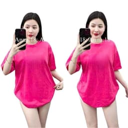 Áo thun , áo 3158 cotton khô, áo thun nữ form rộng nam nữ tay lỡ mẫu trơn unisex -chữ POPOP 7