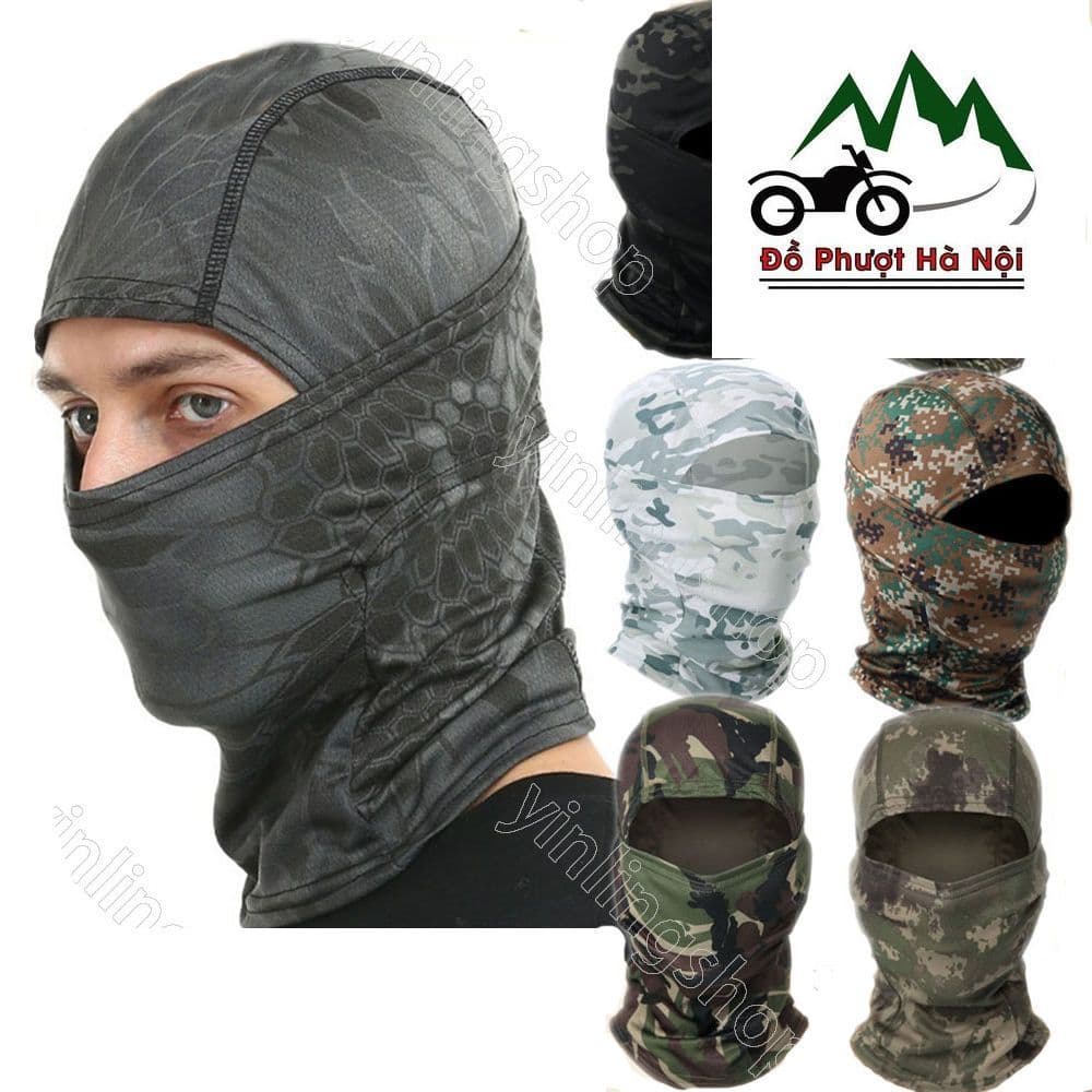 [HN] Mũ trùm đầu Bandana để đi xe đạp Trượt băng Săn bắn Camo Chống gió. Đi Phượt , Moto , xe máy