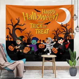 Có 2mx3m Phông Nền Halloween - Tranh vải trang trí Halloween Phông nền In Bạt chụp ảnh Phông checkin Halloween 3