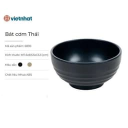 (Có Xuất VAT) Combo 10 Bát Cơm Thái Cao Cấp Dầy Đẹp Chịu Nhiệt Tốt Bền Nhựa ABS VIỆT NHẬT. 4