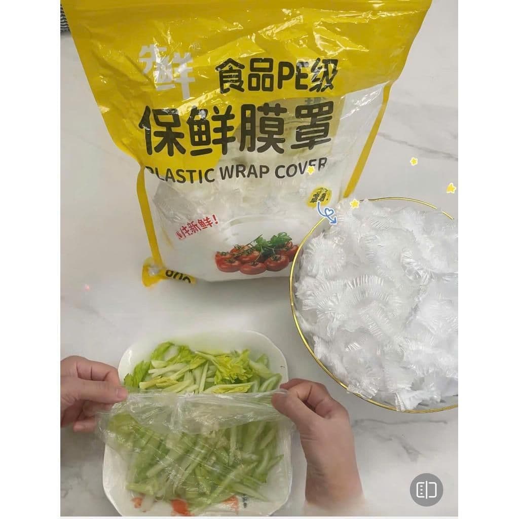 Túi 600 Cái Màng Bọc Thực Phẩm Size Lớn, Treo Tường Dạng Rút Tiện Lợi, Có Chun Co Dãn Đa Chiều Siêu Dai,  VOICON-[TTA11]