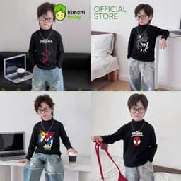 [10-29KG] Áo giữ nhiệt bé trai cao cấp KIMCHIBABY cổ cao 3p DÀY MỊN SIÊU ẤM dài tay cho bé mặc thu đông ACL601 1