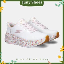 [Chính Hãng] Giày Thể Thao Nữ Max Cushion Endeavor Đế Hoa Nhí, Đệm Êm Dày, Slip-ins, Air Cooled Goga Mat, Màu Trắng 1