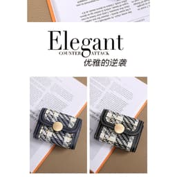 VÍ NỮ MINI DÁNG GẬP HỌA TIẾT TWEED – NHỎ GỌN, XINH XẮN, TIỆN DỤNG A214 7