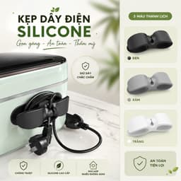 Kẹp Cuốn Gọn Dây Điện Dây Sạc Điện Thoại Tự Dính Giúp Gọn Gàng Các Thiết Bị Điện, Quấn dây cáp 1
