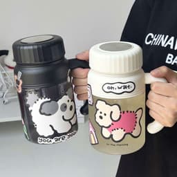 Bình Nước Học Sinh / Văn Phòng 1000L Nhựa An Toàn Chống Tràn Hình Chó Mèo bb VOICON-[DA66] 4