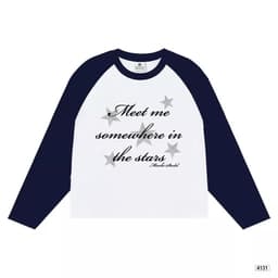 Áo phông dài tay Uniex,áo thun thu đông ráp lăng phối màu tay áo in chữ sao Star chất cotton dày dặn mặc đi học ,đi chơi 2