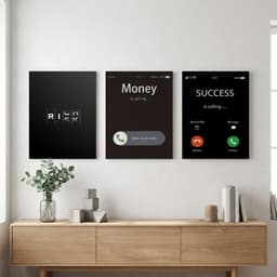 Bộ 3 Tranh Treo Tường Sư Tử Đen Trắng Tối Giản Trang Trí Phòng Khách Phòng Ngủ Câu Nói Động Lực Cao Cấp 4