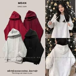[ XẢ HÀNG  ] Áo hoodie Trơn unisex form rộng  ,áo khoác thời trang nam nữ nỉ bông oversize 3