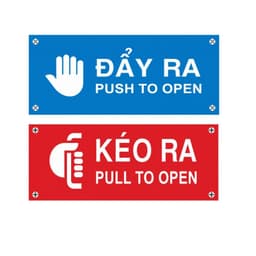 [Hỏa Tốc] Bộ Decal Dán "Đẩy Ra / Kéo Ra - Push To Open / Pull To Open" Chống Thấm Nước, Bền Đẹp 9