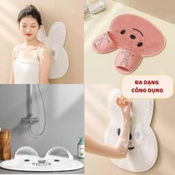 Thảm Chân Nhà Tắm Chống Trượt Gai Mềm Massage Bàn Chân Hình Gấu 6