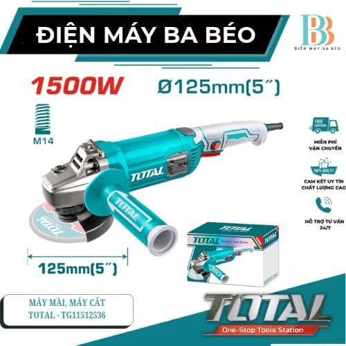 Máy mài, máy cắt TOTAL 1100W -125M TG11012556/TG11512536