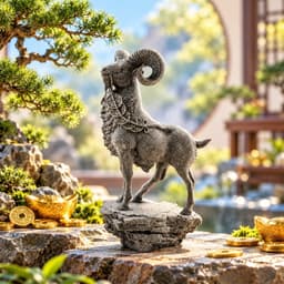 Tượng Dê Đinh Mùi 2027 tài lộc size đại cao 33cm đá sa thạch - TƯỢNG DÊ PHONG THỦY TRANG TRÍ NHÀ CỬA, BÀN LÀM VIỆC 9