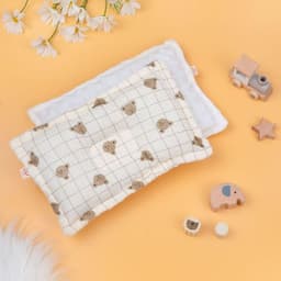Gối Lõm Xô Muslin Cho Bé Sơ Sinh - Gối Nằm Chống Bẹp Đầu Cho Bé 7