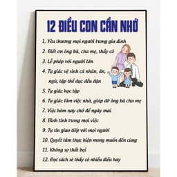 20+ Mẫu Tranh Nội Quy, Nề Nếp Gia Đình - Tranh Canvas Trang Trí Trong nhà, Phòng Khách, Góc học tập 7