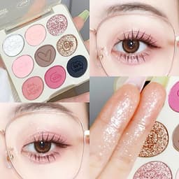 [XIXI] Bảng Phấn Mắt XIXI 9 ô Trang Điểm Làm Sáng Tự Nhiên Màu Lì Lâu Trôi Chống Thấm Nước 4