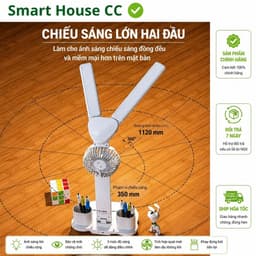 Đèn Học Led Để Bàn Làm Việc Thiết Kế Sáng Tạo Với 2 Thanh Led Rời, Cảm Ứng , Chống Cận Thị 3