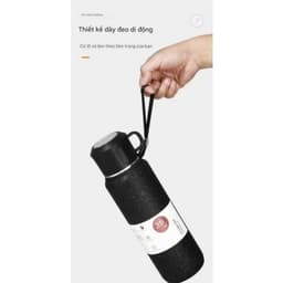 Bình giữ nhiệt BOSS nhám inox 316 – 4 lớp giữ nóng lạnh 8-12h,600ML-800ML-1000ML, nắp kèm cốc tiện lợi,VOICON-[LA88] 5
